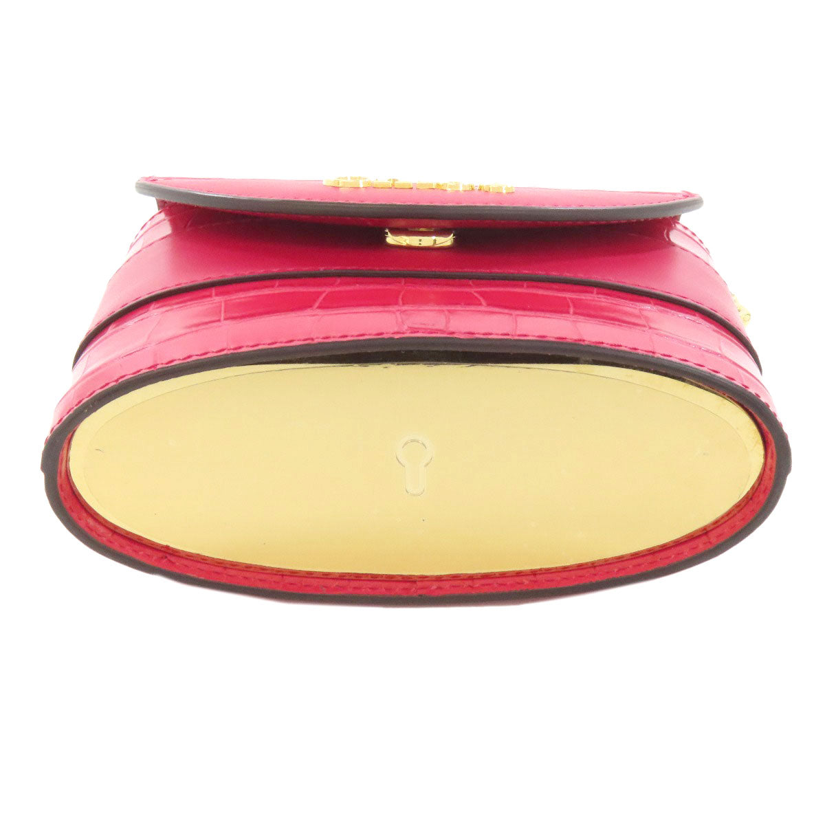 Chloe Handbag Leather Red Abbey Lock 2Way Women