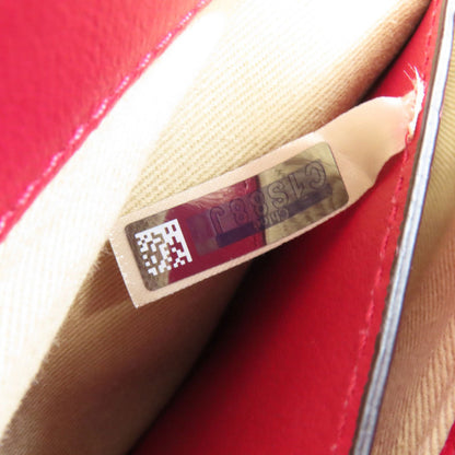 Chloe Handbag Leather Red Abbey Lock 2Way Women