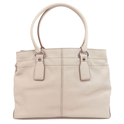Tods Tote Bag Leather White Logo