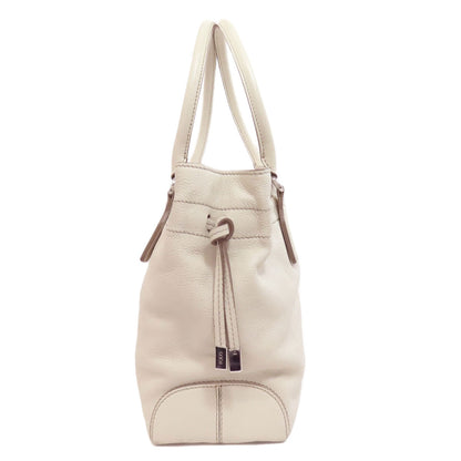 Tods Tote Bag Leather White Logo