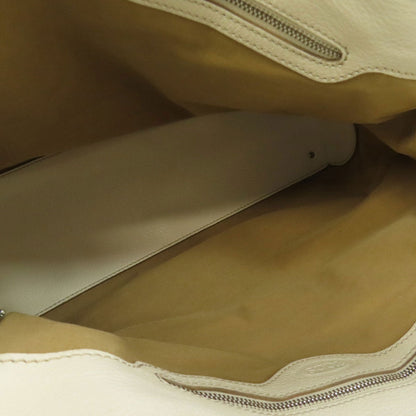 Tods Tote Bag Leather White Logo