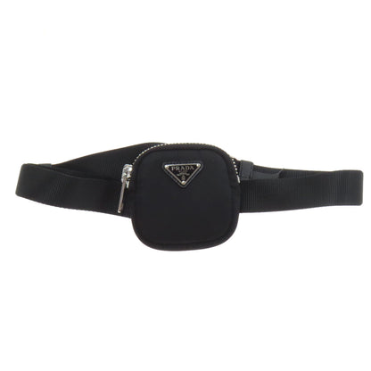 Prada Hip Bag Nylon Black Logometal Women
