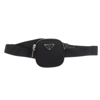 Prada Hip Bag Nylon Black Logometal Women