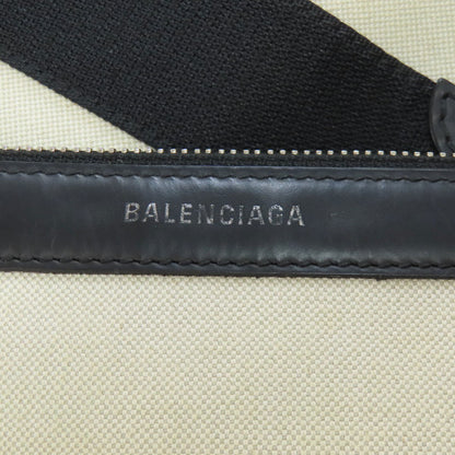 Balenciaga Handbag 339933 Canvas White Navy Kabas Women