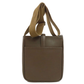 Burberry Shoulder Bag Leather Brown Logo Women