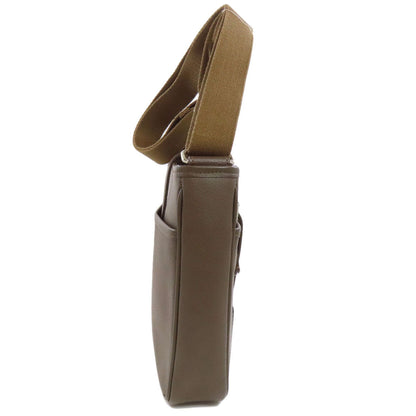 Burberry Shoulder Bag Leather Brown Logo Women