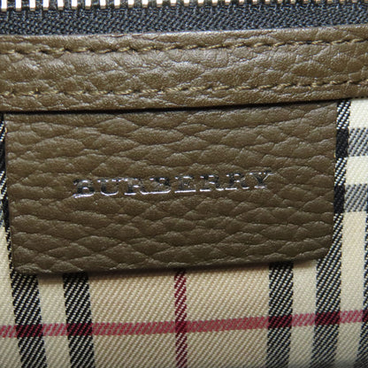 Burberry Shoulder Bag Leather Brown Logo Women