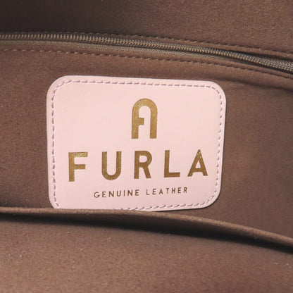 Furla Tote Bag Leather Pink Logo Women