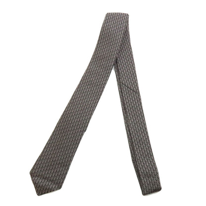 Christian Dior Tie Silk Gray Logo Mens