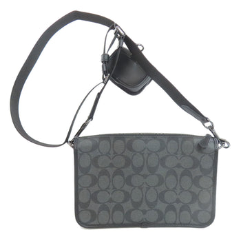 Coach Shoulder Bag C8141 Pvc Black Signature Women