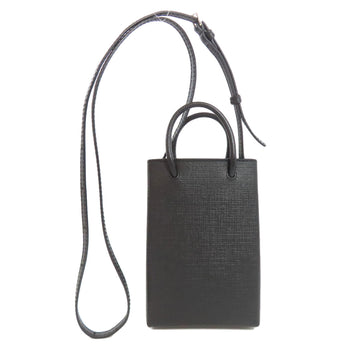 Balenciaga Shoulder Bag 593826 Calfskin Black Shopping Phone Shoulder 2Way Women