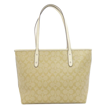 Coach Tote Bag F29358 Pvc Beige Mickey Collaboration Disney Women