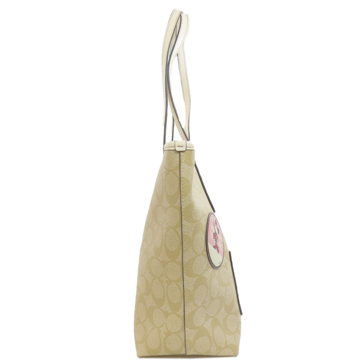 Coach Tote Bag F29358 Pvc Beige Mickey Collaboration Disney Women