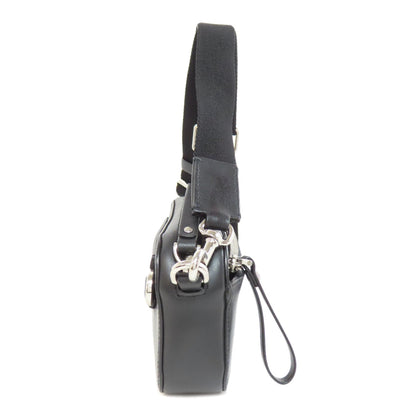 Valentino Garavani Shoulder Bag Leather Black Logo Women