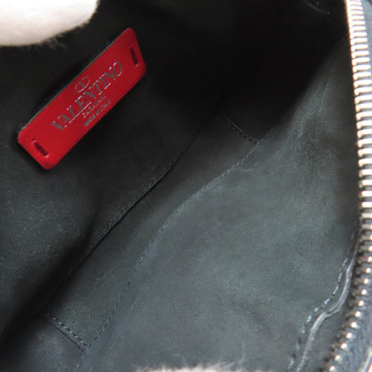 Valentino Garavani Shoulder Bag Leather Black Logo Women