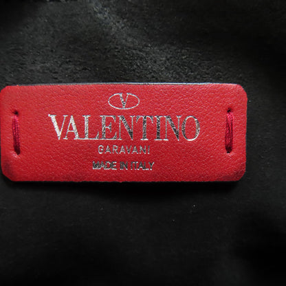 Valentino Garavani Shoulder Bag Leather Black Logo Women