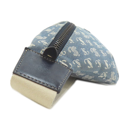 Jimmy Choo Sling Bag Canvas Blue Logo Motif Women