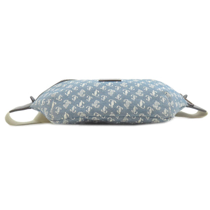 Jimmy Choo Sling Bag Canvas Blue Logo Motif Women