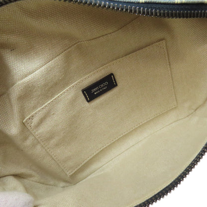 Jimmy Choo Sling Bag Canvas Blue Logo Motif Women