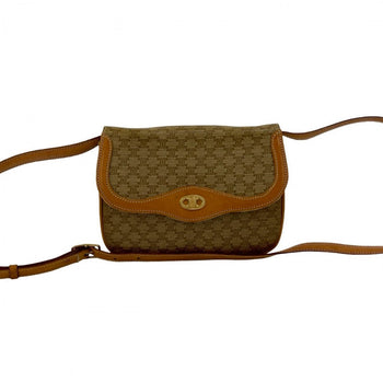 Celine Shoulder Bag Leather Brown