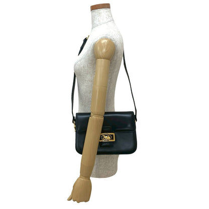 Celine Shoulder Bag Calfskin Black