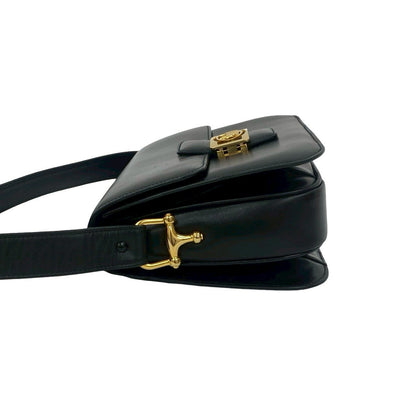 Celine Shoulder Bag Calfskin Black