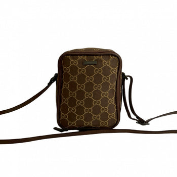 Gucci Shoulder Bag Canvas Brown