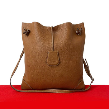 Hermes Shoulder Bag Taurillon Clemence Brown Silky City Pm