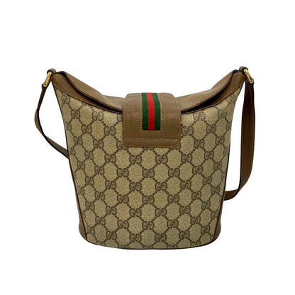 Gucci Shoulder Bag Leather Brown Sherry Line