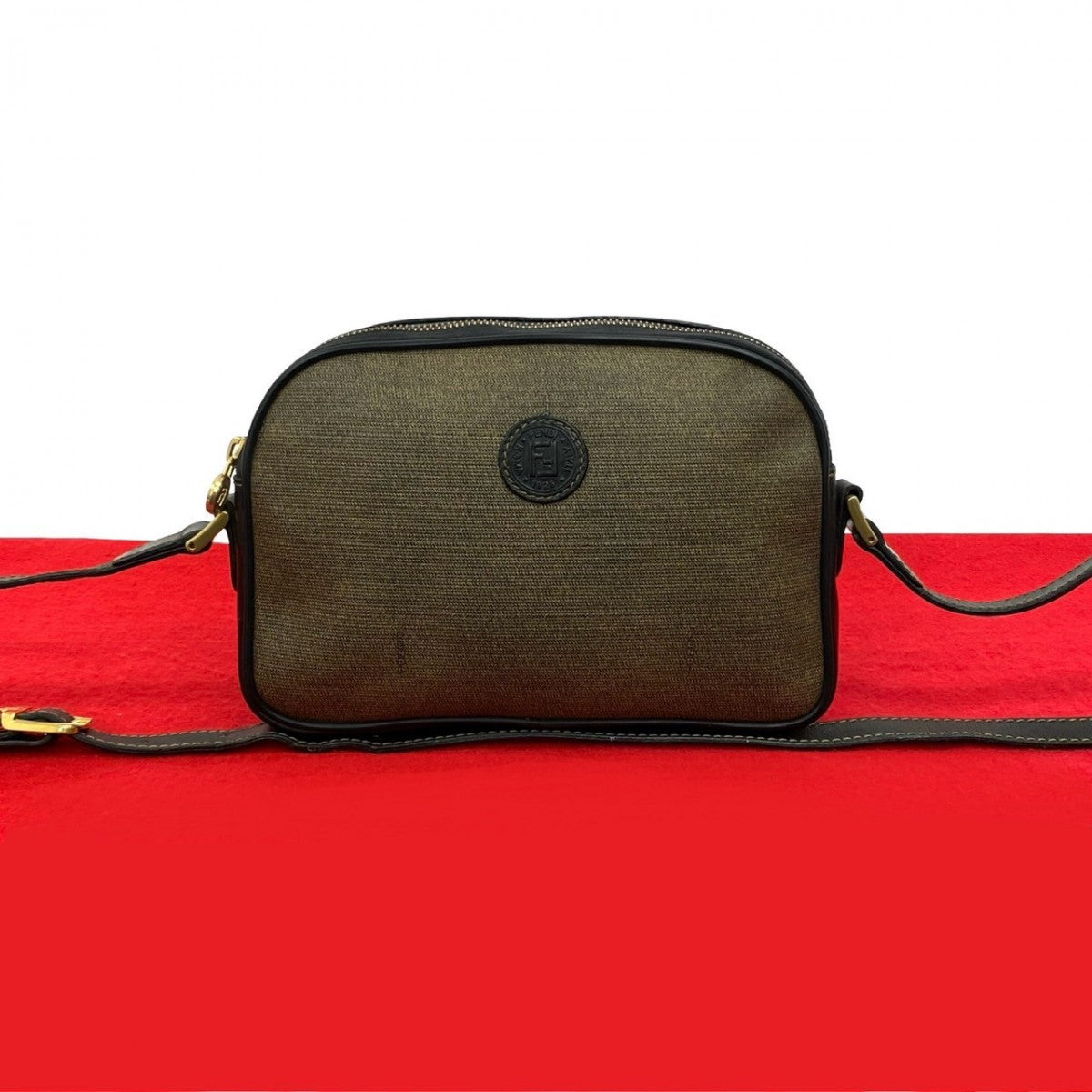 Fendi Shoulder Bag Leather Brown