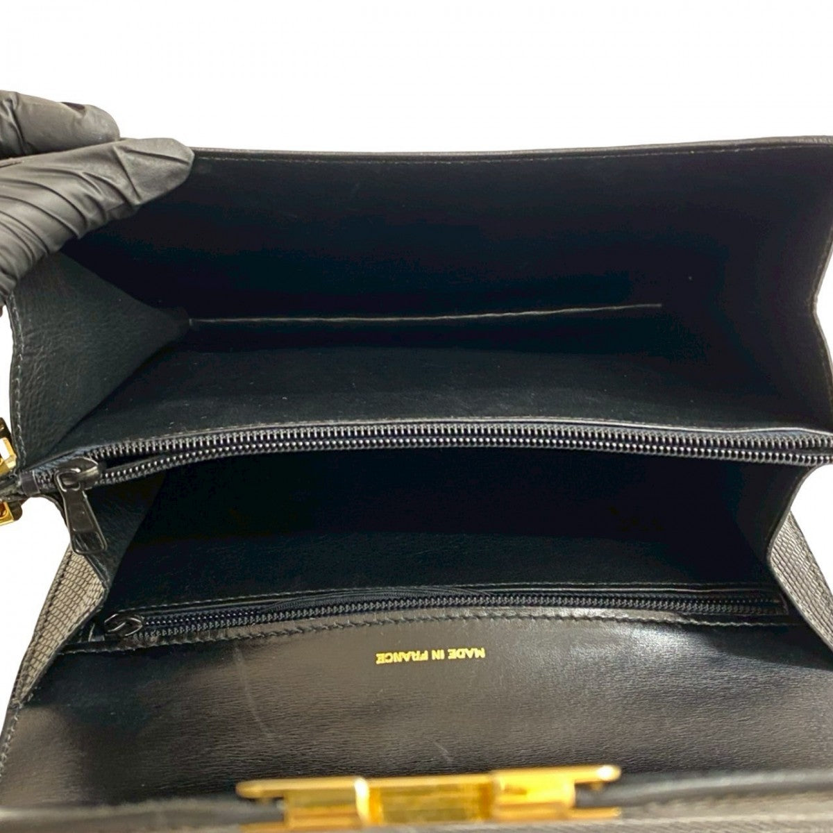 Celine Shoulder Bag Leather Black