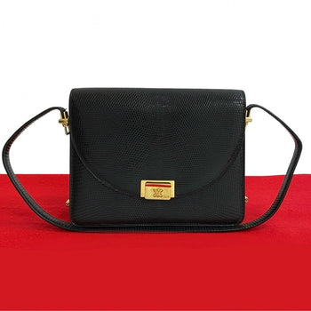 Celine Shoulder Bag Leather Black