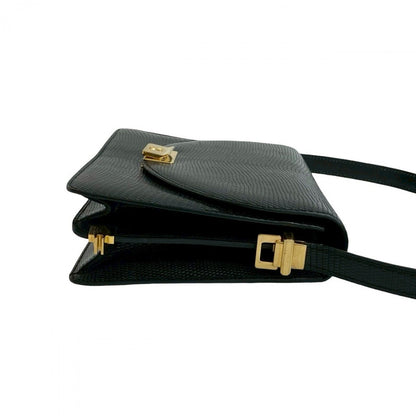 Celine Shoulder Bag Leather Black