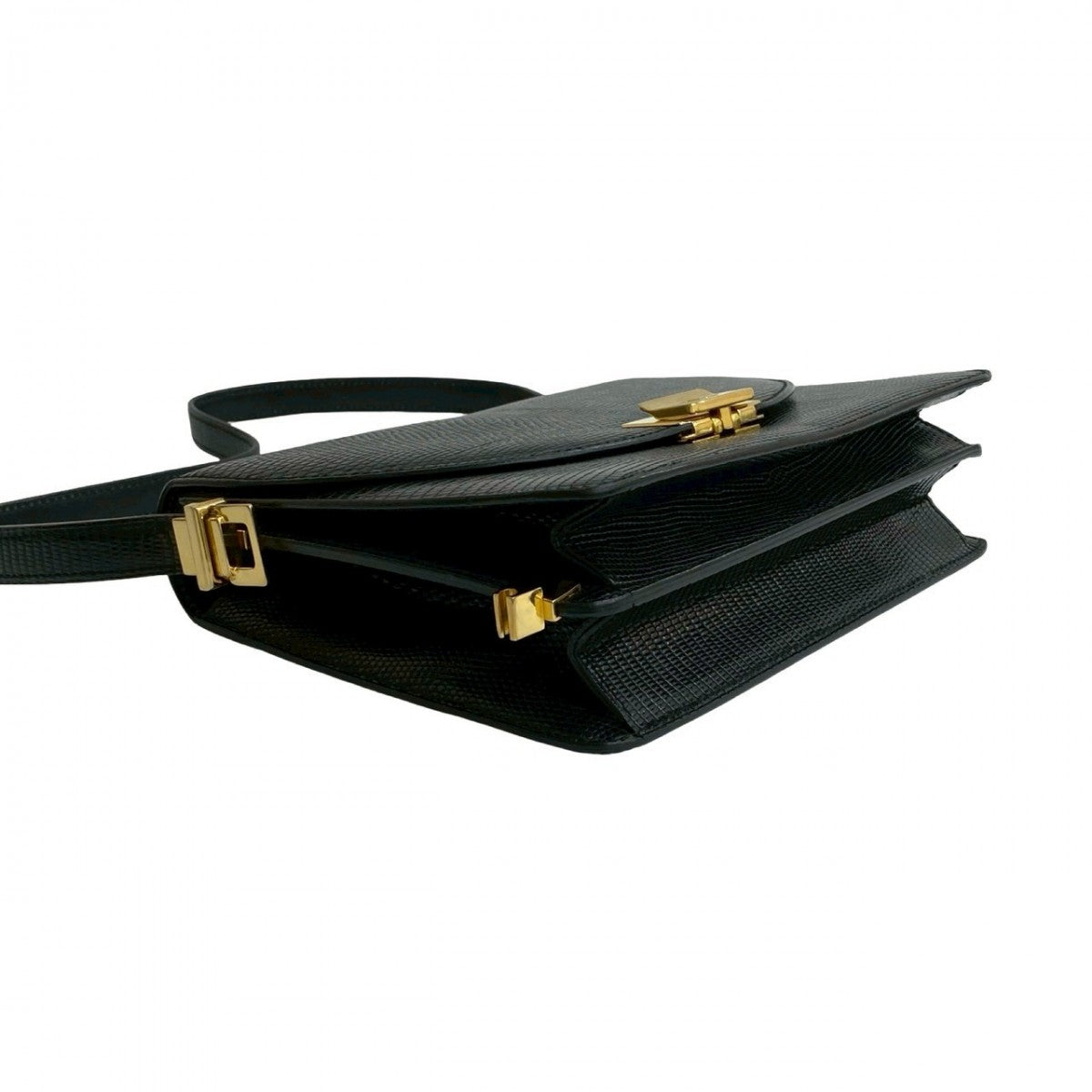 Celine Shoulder Bag Leather Black
