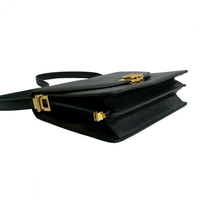 Celine Shoulder Bag Leather Black