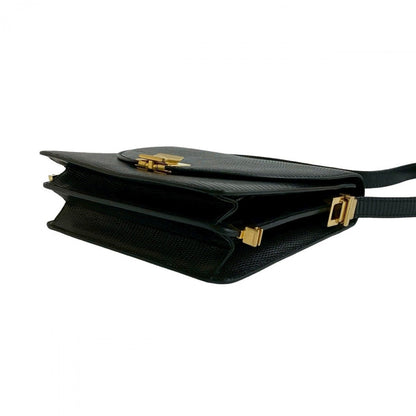 Celine Shoulder Bag Leather Black