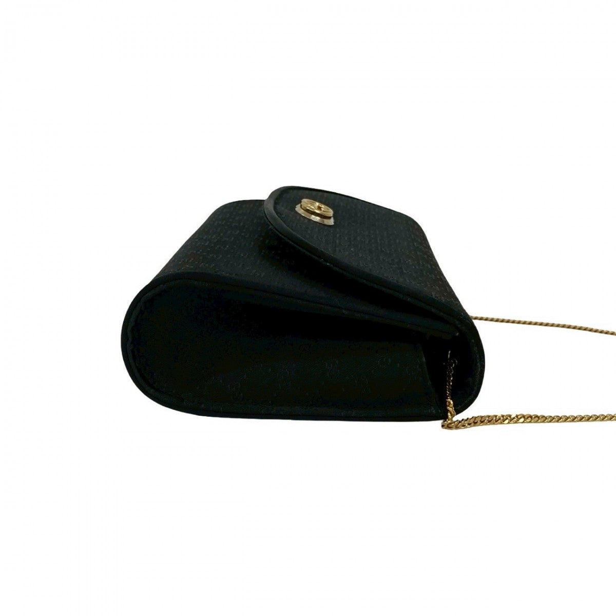 Gucci Shoulder Bag Satin Black Chainshoulder