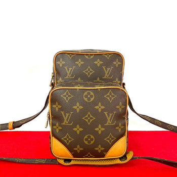 Louis Vuitton Shoulder Bag Leather Brown Monogram Amazone