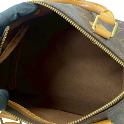 Louis Vuitton Handbag Leather Brown Monogram Speedy 25