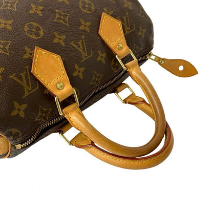 Louis Vuitton Handbag Leather Brown Monogram Speedy 25