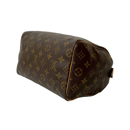 Louis Vuitton Handbag Leather Brown Monogram Speedy 25