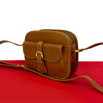 Gucci Shoulder Bag Leather Brown Sherry Line
