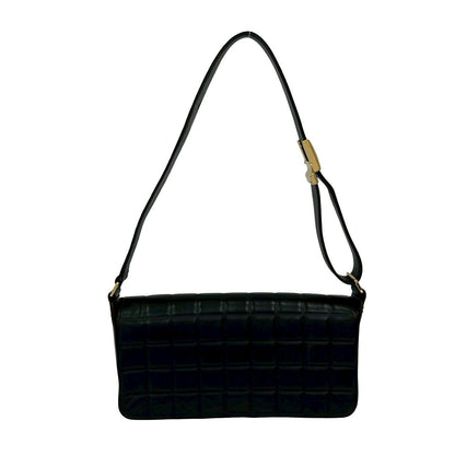 Chanel Shoulder Bag Lambskin Black Chocolate Bar