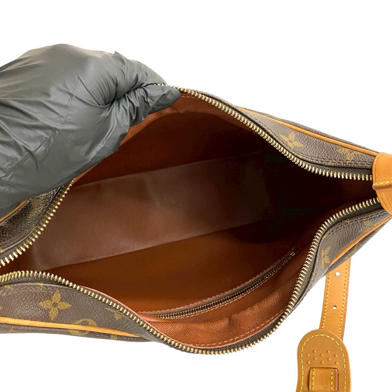 Louis Vuitton Shoulder Bag Leather Brown Monogram Boulogne