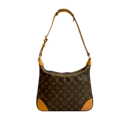 Louis Vuitton Shoulder Bag Leather Brown Monogram Boulogne
