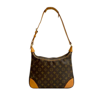 Louis Vuitton Shoulder Bag Leather Brown Monogram Boulogne