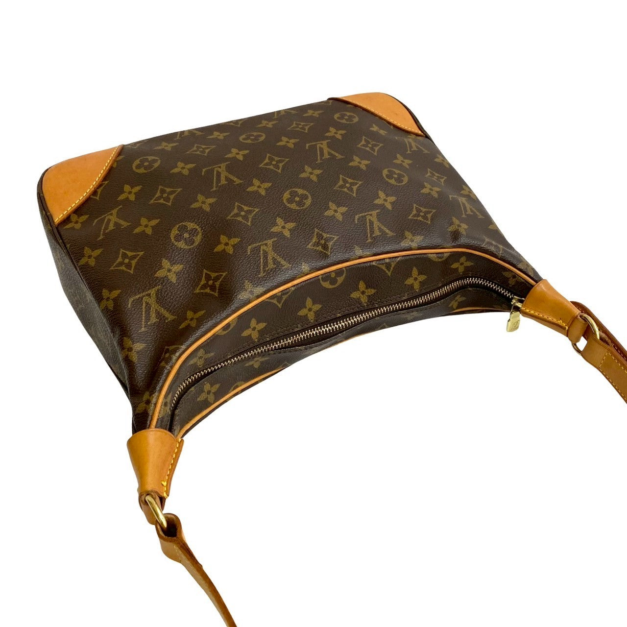 Louis Vuitton Shoulder Bag Leather Brown Monogram Boulogne