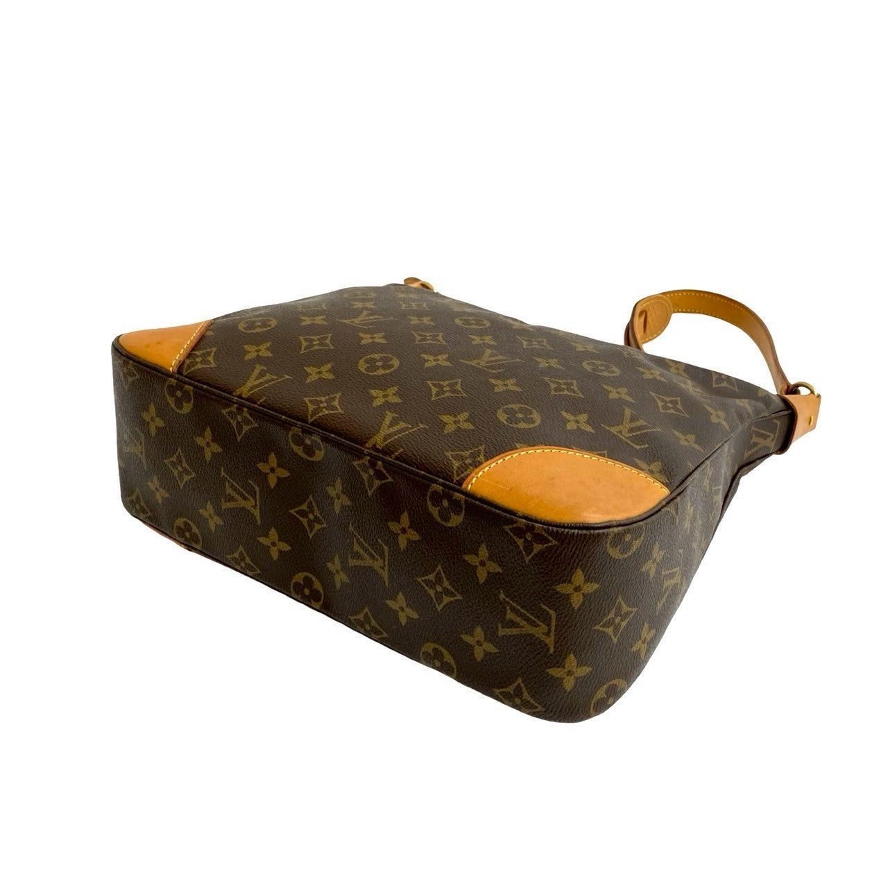 Louis Vuitton Shoulder Bag Leather Brown Monogram Boulogne