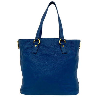 Prada Tote Bag Leather Blue