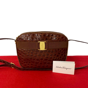 Salvatore Ferragamo Shoulder Bag Leather Brown